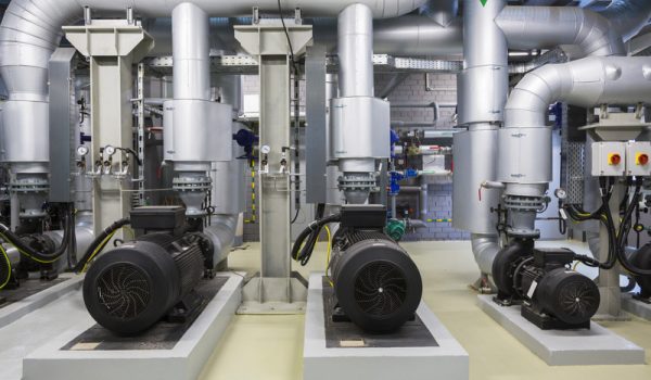 Water pumps High-pressure water pumps in a medium capacity power plant